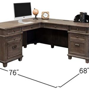 Martin Furniture Desk And Return, Weathered Dove