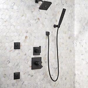 Delta Faucet 5-Spray Touch-Clean H2Okinetic Wall-Mount Hand Held Shower with Hose, Matte Black 55140-BL