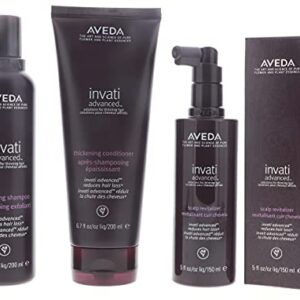 Aveda Invati Advanced Shampoo 6.7 Ounce, Conditioner Scalp Revitalizer 5 Ounce, Lavender, 1 Count, 11.7 Ounce