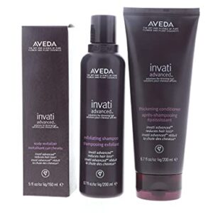 Aveda Invati Advanced Shampoo 6.7 Ounce, Conditioner Scalp Revitalizer 5 Ounce, Lavender, 1 Count, 11.7 Ounce