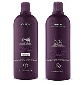 aveda invati advanced light exfoliating shampoo and thickening conditioner 33.8 oz