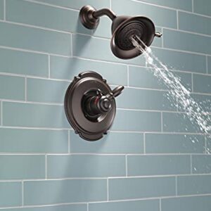 Delta Faucet Victorian 17 Series Dual-Function Shower Trim Kit with 2-Spray Touch-Clean Shower Head, Venetian Bronze T17255-RB (Valve Not Included)