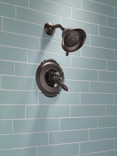 Delta Faucet Victorian 17 Series Dual-Function Shower Trim Kit with 2-Spray Touch-Clean Shower Head, Venetian Bronze T17255-RB (Valve Not Included)