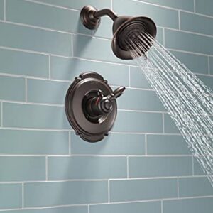 Delta Faucet Victorian 17 Series Dual-Function Shower Trim Kit with 2-Spray Touch-Clean Shower Head, Venetian Bronze T17255-RB (Valve Not Included)