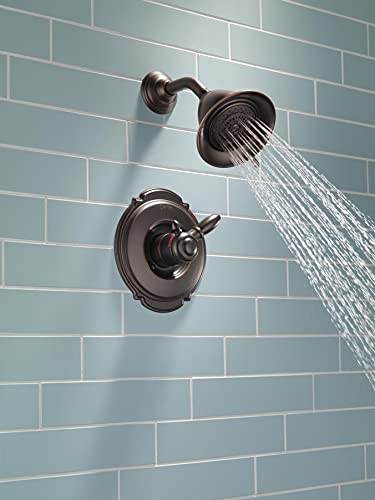 Delta Faucet Victorian 17 Series Dual-Function Shower Trim Kit with 2-Spray Touch-Clean Shower Head, Venetian Bronze T17255-RB (Valve Not Included)