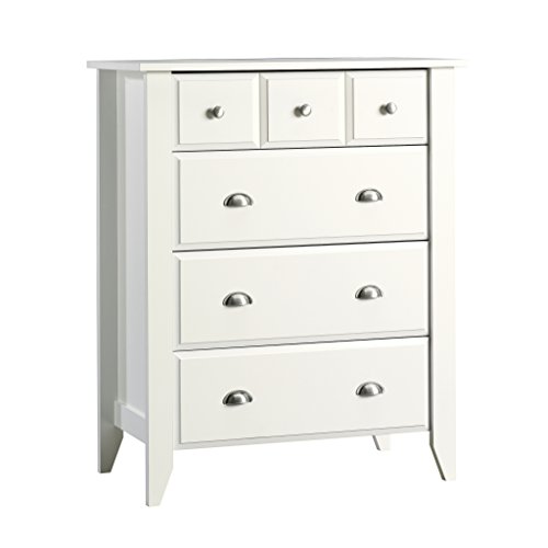 Sauder Shoal Creek 4-Drawer Dresser, Soft White finish