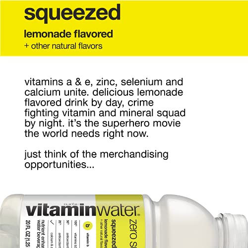 vitaminwater zero Squeezed, 16.9 fl oz (pack of 6)