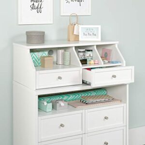 Sauder Craft Pro Series Organizer Hutch, White finish