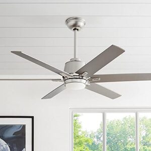 Home Decorators Collection YG493A-BN Kensgrove 54 in. Integrated LED Indoor Brushed Nickel Ceiling Fan with Light Kit and Remote Control