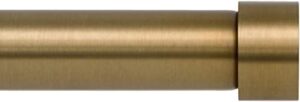 ivilon drapery window curtain rod – end cap style design 1 inch pole. 72 to 144 inch color warm gold