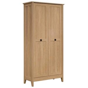 sauder august hill storage cabinet, l: 35.28″ x h: 15.51″ x w: 71.85″, dover oak finish
