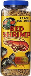 zoo med large sun-dried red shrimp 5 oz – pack of 4