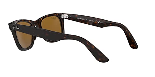 Ray-Ban unisex adult RB2140 Original Wayfarer Polarized Sunglasses, Tortoise/Brown Polarized, 50 mm US