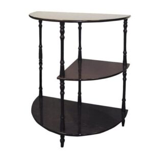 frenchi furniture cherry 3-tier crescent ,half moon ,hall / console table/end table