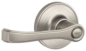 dexter by schlage j40tor619 torino bed and bath lever, satin nickel