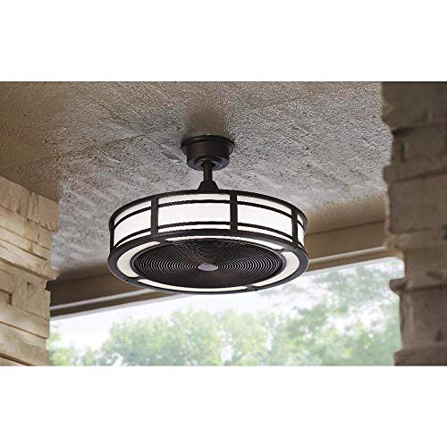 Home Decorators Collection Brette 23 in. LED Indoor/Outdoor Ceiling Fan, (Espresso Bronze)