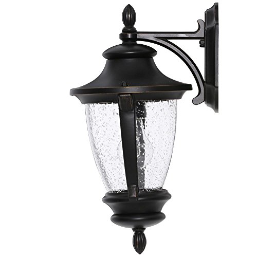 Home Decorators Collection Wilkerson 1-Light Black Outdoor Wall Mount