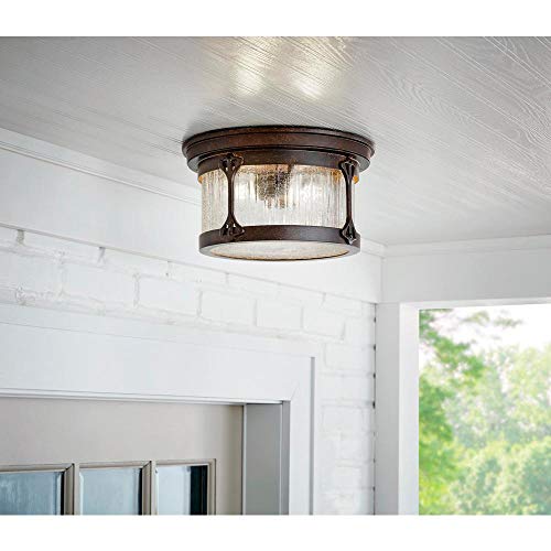 Home Decorators Collection HB7086-260 Lamont 2-Light Chestnut Outdoor Flushmount