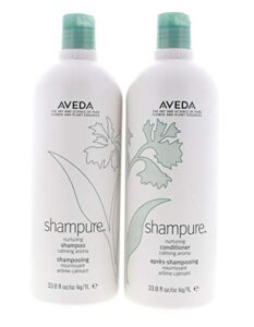 aveda shampure nurturing shampoo and nurturing conditioner duo 33.8 ounces set