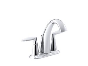 bathroom faucet by kohler, bathroom sink faucet, alteo collection, centerset faucet, polished chrome, k-45100-4-cp