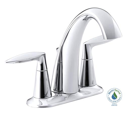 Bathroom Faucet by KOHLER, Bathroom Sink Faucet, Alteo Collection, Centerset Faucet, Polished Chrome, K-45100-4-CP