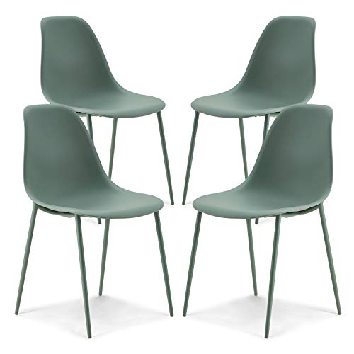 POLY & BARK Isla Chair, Set of 4, Pistachio Green