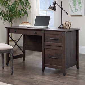 Sauder Carson Forge Pedestal Desk, Rustic Cedar Finish