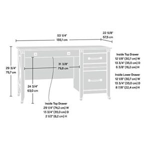 Sauder Carson Forge Pedestal Desk, Rustic Cedar Finish