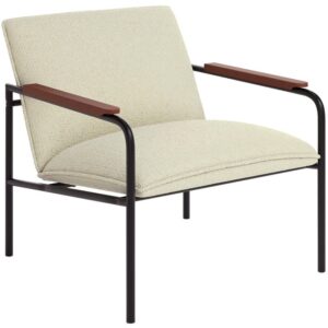 sauder boulevard cafe modern lounge chair in ivory, ivory finish