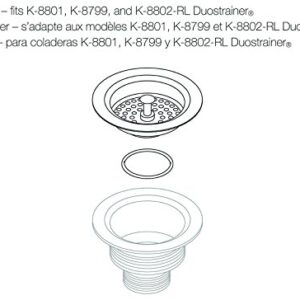 KOHLER GENUINE PART GP41398-VS BASKET FOR DUOSTRAINER - VIBRANT STAINLESS