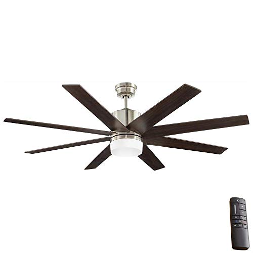 Home Decorators Collection 60 in. Zolman Pike LED DC Brushed Nickel Ceiling Fan with Remote