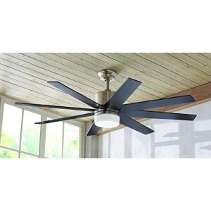 Home Decorators Collection 60 in. Zolman Pike LED DC Brushed Nickel Ceiling Fan with Remote