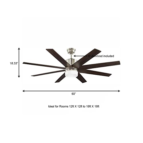 Home Decorators Collection 60 in. Zolman Pike LED DC Brushed Nickel Ceiling Fan with Remote