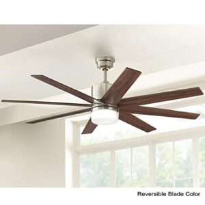 Home Decorators Collection 60 in. Zolman Pike LED DC Brushed Nickel Ceiling Fan with Remote