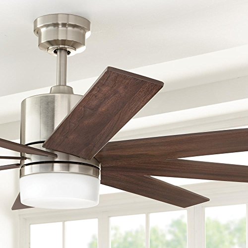 Home Decorators Collection 60 in. Zolman Pike LED DC Brushed Nickel Ceiling Fan with Remote