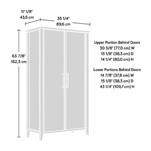 Sauder Summitt Station Storage Cabinet, L: 35.28" x W: 17.13" x H: 63.90", Pebble Pine