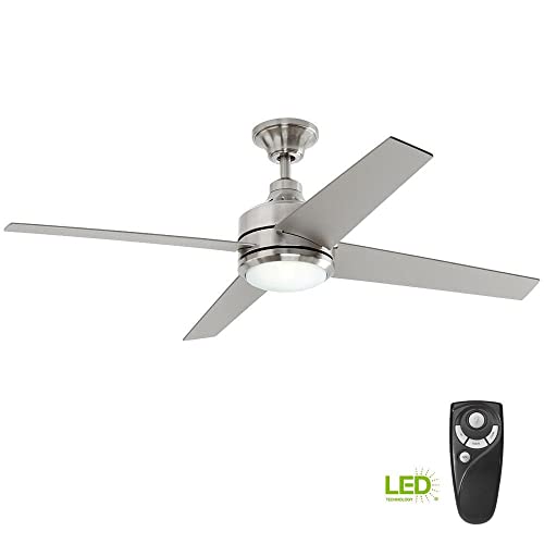 Mercer 52 in. LED Indoor Brushed Nickel Ceiling Fan