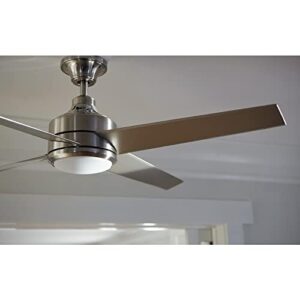 Mercer 52 in. LED Indoor Brushed Nickel Ceiling Fan