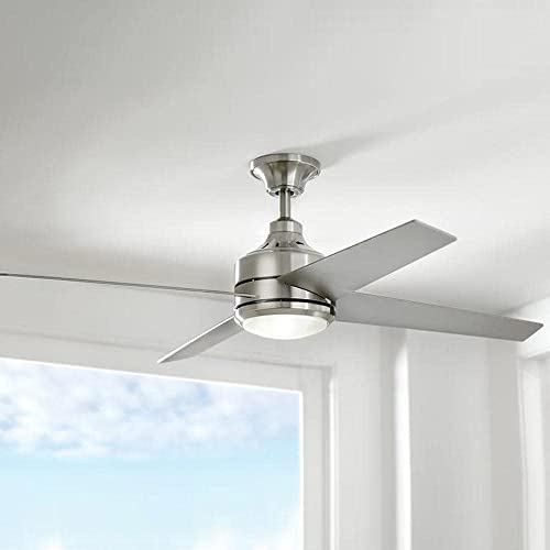 Mercer 52 in. LED Indoor Brushed Nickel Ceiling Fan