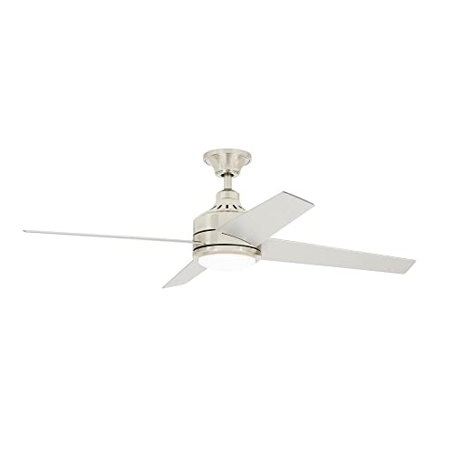 Mercer 52 in. LED Indoor Brushed Nickel Ceiling Fan