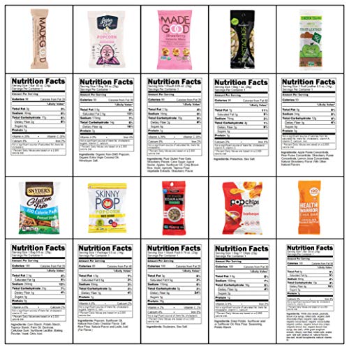 100 CALORIE Snack Packs Care Package | VALENTINES DAY GIFT BASKETS | Vegan, Gluten Free Dairy Free Snacks, Bars & Nuts all 100 calories or Less [20 count] Holiday Gift Basket | Low Calorie Diet Snacks | Snack Food Gifts