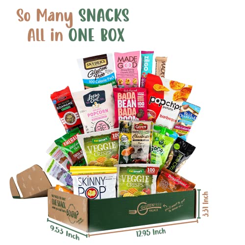100 CALORIE Snack Packs Care Package | VALENTINES DAY GIFT BASKETS | Vegan, Gluten Free Dairy Free Snacks, Bars & Nuts all 100 calories or Less [20 count] Holiday Gift Basket | Low Calorie Diet Snacks | Snack Food Gifts