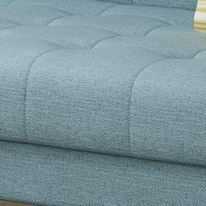 Christopher Knight Home Aidan Mid Century Modern Tufted Fabric Sofa, Blue