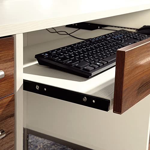 Sauder® Vista Key 60"W Executive Desk, Pearl Oak/Blaze Acacia