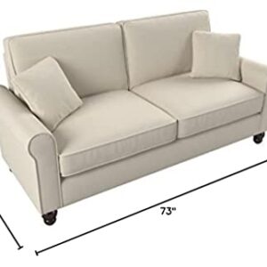 Bush Furniture Hudson Sofa, 73W, Cream Herringbone