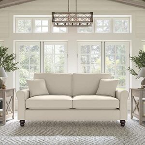 Bush Furniture Hudson Sofa, 73W, Cream Herringbone