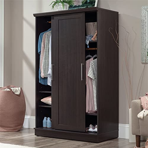 Sauder HomePlus Sliding Door Wardrobe Cabinet in Dakota Oak, Dakota Oak Finish