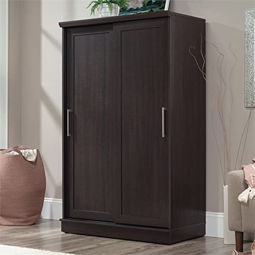 Sauder HomePlus Sliding Door Wardrobe Cabinet in Dakota Oak, Dakota Oak Finish