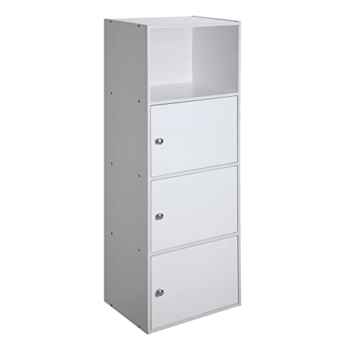 Convenience Concepts Xtra Storage 3 Door Cabinet with Shelf, White