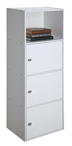 Convenience Concepts Xtra Storage 3 Door Cabinet with Shelf, White